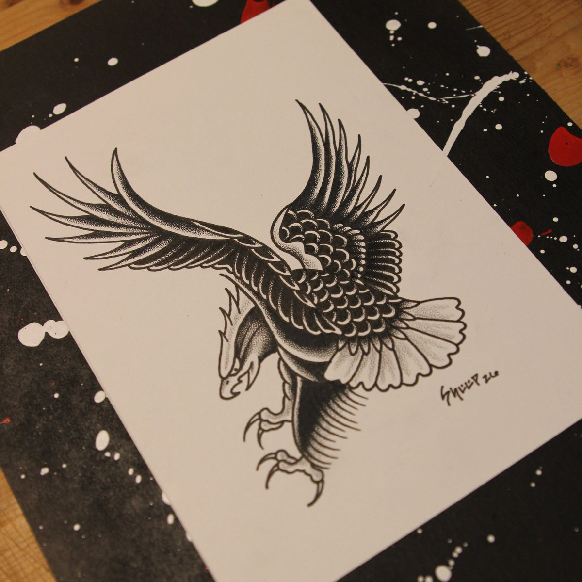 Eagle Original Drawing 5x7"