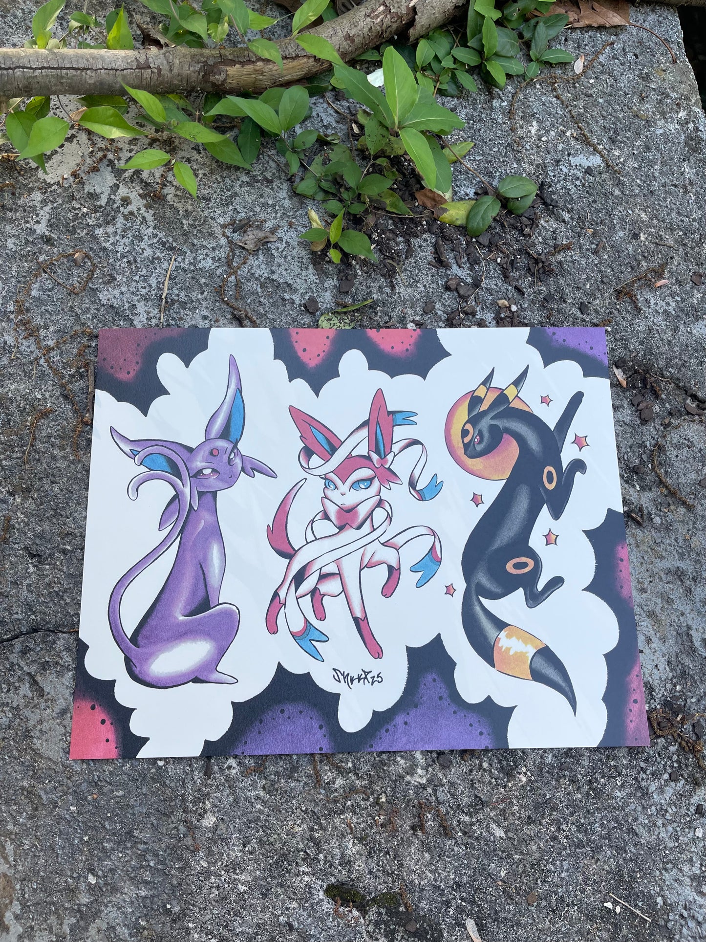 Eeveelution Pokemon 3 Print Set 11x14"