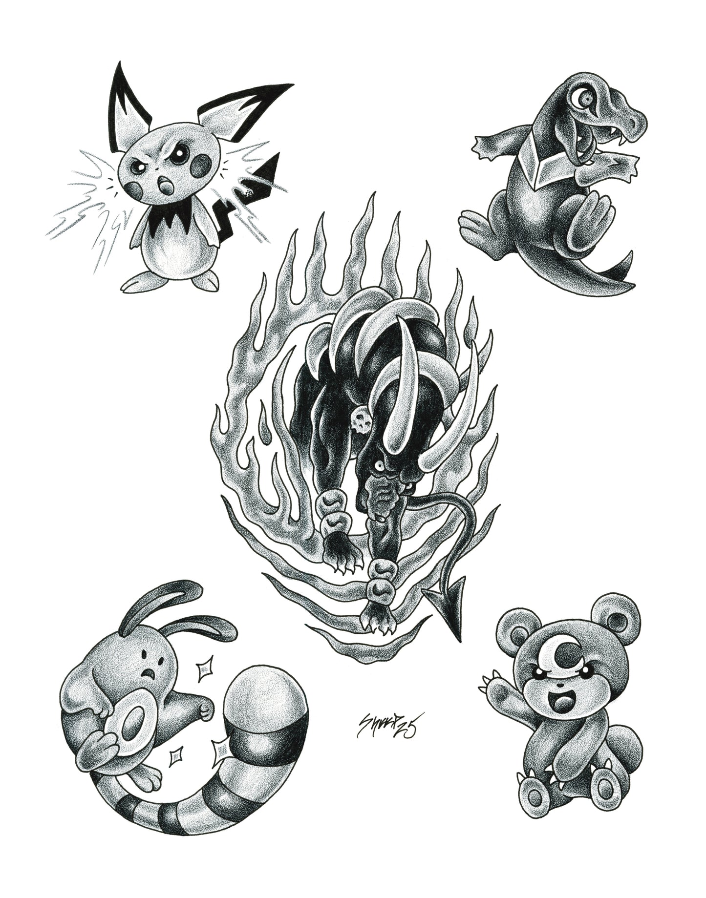 10 Sheet Bundle Pokemon Flash Prints 11x14"