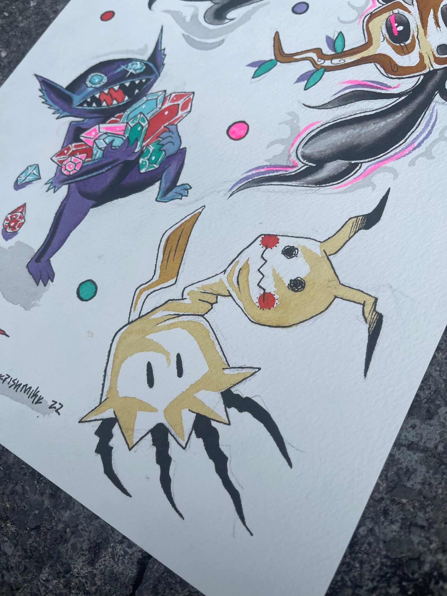 Pokemon Halloween Flash - Original Painting