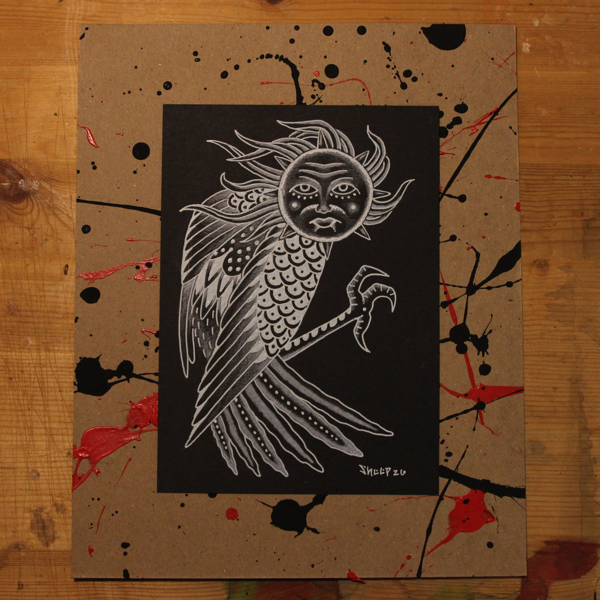 Inverted Solture Original Drawing 5x7"