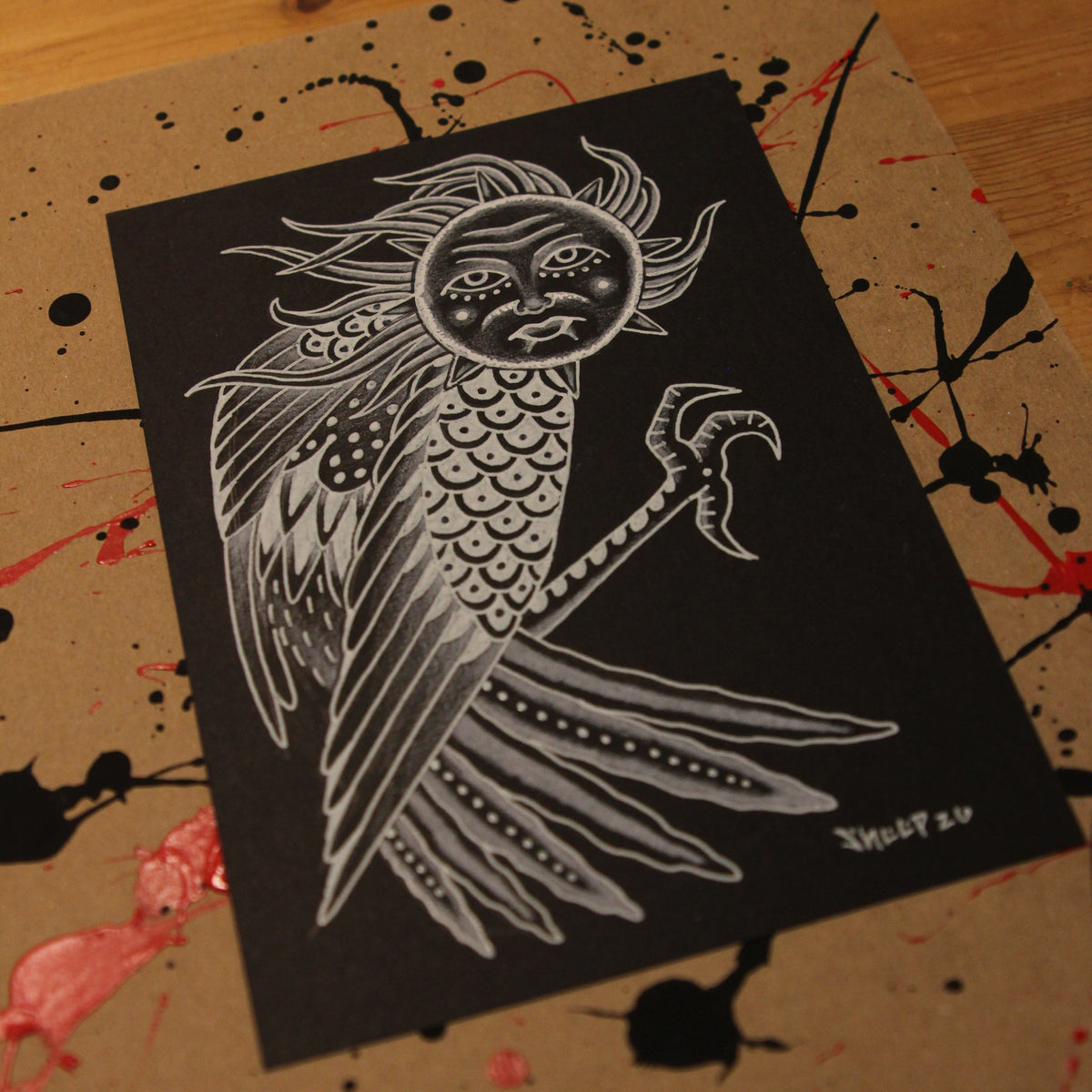 Inverted Solture Original Drawing 5x7"