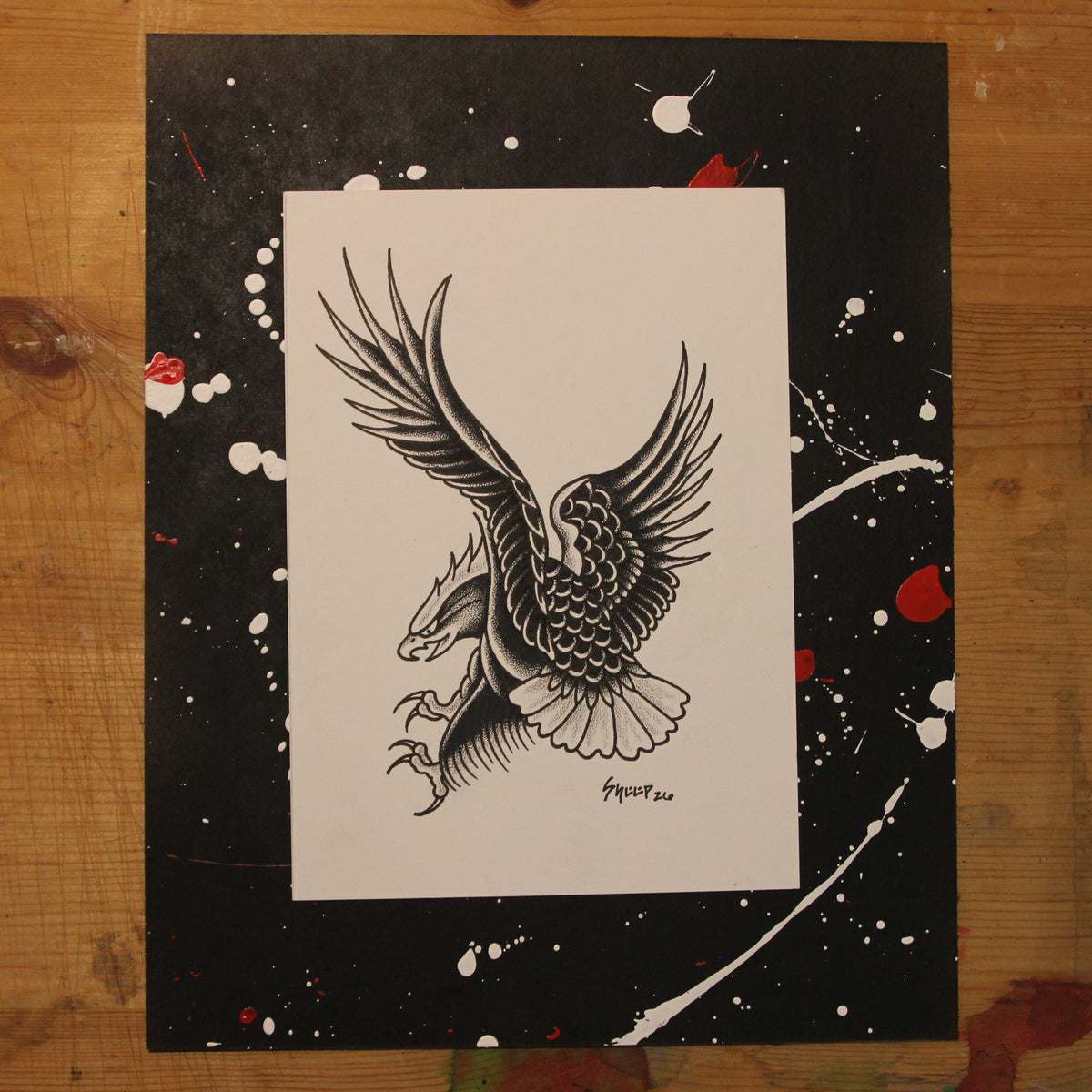Eagle Original Drawing 5x7"