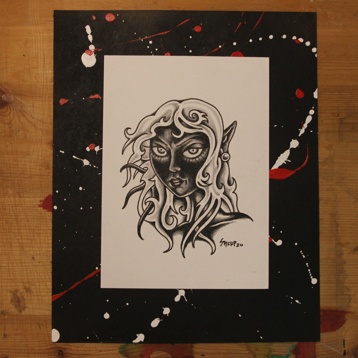 Lady Elf Original Drawing 5x7"
