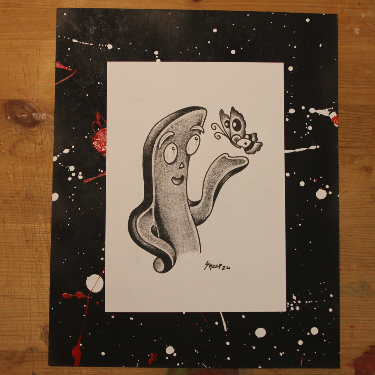 Is This A Gumby Tattoo? Original Drawing 5x7"