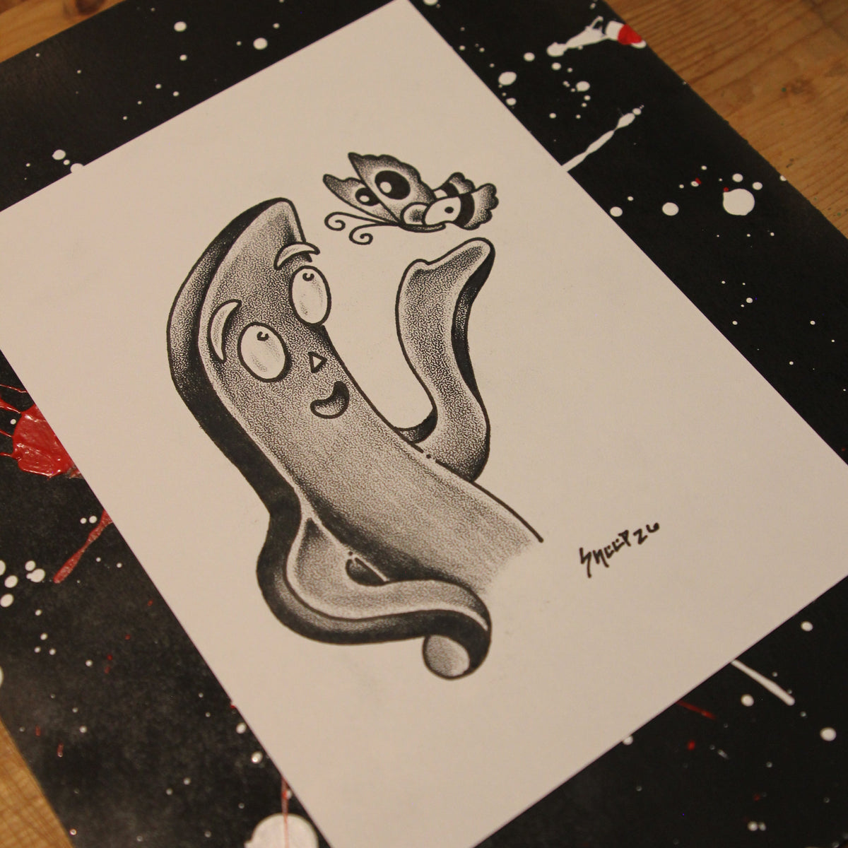 Is This A Gumby Tattoo? Original Drawing 5x7"